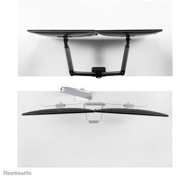 Preview: Neomounts Full Motion Tischhalterung für zwei Flachbildschirme 17-32'' 7KG 2x 8KG White