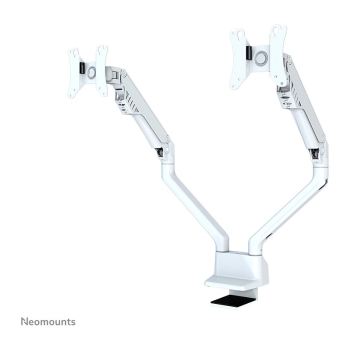 Preview: Neig-. Schwenk-und Drehbare Tischhalterung für zwei Flachbildschirme bis 32' 2x 8KG White Neomounts
