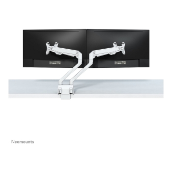 Preview: Neig-. Schwenk-und Drehbare Tischhalterung für zwei Flachbildschirme bis 32' 2x 8KG White Neomounts
