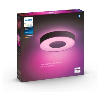Preview: Philips Hue White & Color Ambiance Infuse Deckenleuchte M Schwarz 2400lm