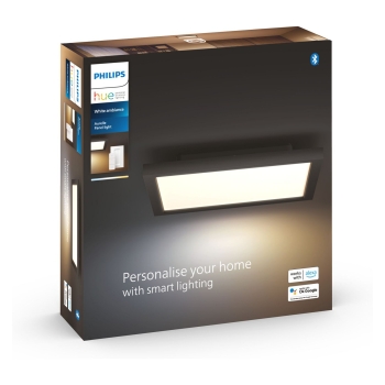 Preview: Philips Hue White Ambiance Aurelle Panelleuchte 30x30 Schw inkl DS