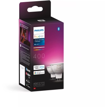 Preview: Philips Hue White & Color Ambiance MR16 LED Lampe Doppelpack 2x400lm