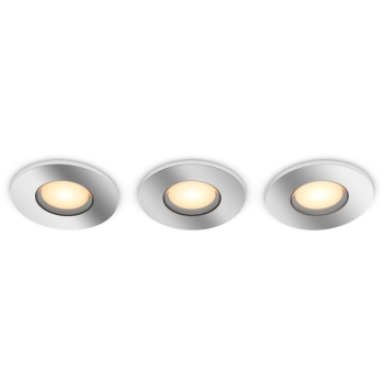 Philips Hue White Amb. Adore Einbausp rund silber 3x350lm DS