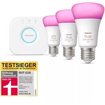 Philips Hue White & Color Ambiance E27 3er StarterSet