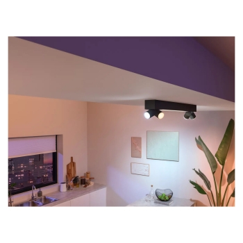 Preview: Philips Hue White&Col. Amb. Centris Spot 4flg schwarz V2