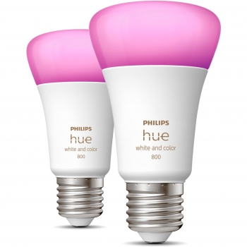 Philips Hue White & Col. Amb. E27 Doppelpack 2x570lm 60W!-