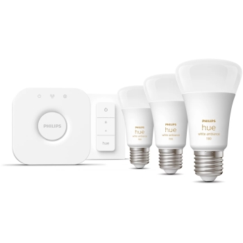 Preview: Philips Hue White Ambiance E27 3er Starter Set inkl DS 3x800lm 75W