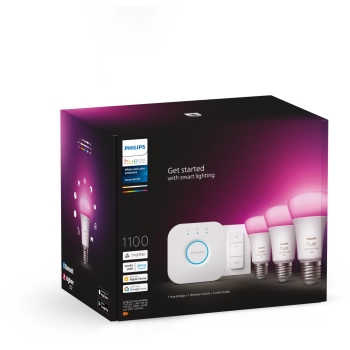 Preview: Philips Hue StiWa White & Color Ambiance E27 3er Starter Set + DS 75W