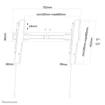 Neomounts WAH 32-75  1TFT neigbar  schw. Max.35