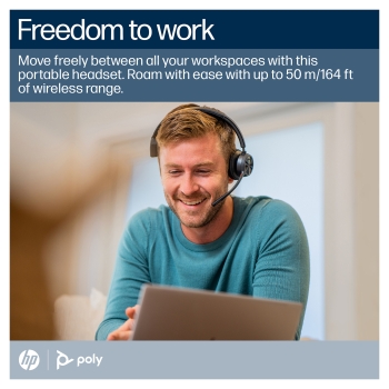 Preview: HP Poly BT Headset Voyager 4310 UC Mono USB-C Teams mit Stand