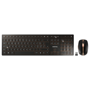 Cherry Desktop DW 9100 Slim [CH] WL AES Black/copper BT