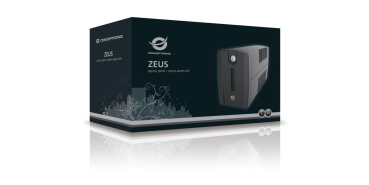 Preview: CONCEPTRONIC USV  650VA/360W/2xSchuko/HID USB/RJ45in/Out  sw