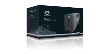Preview: CONCEPTRONIC USV  850VA/480W/2xSchuko/HID USB/RJ45in/Out  sw
