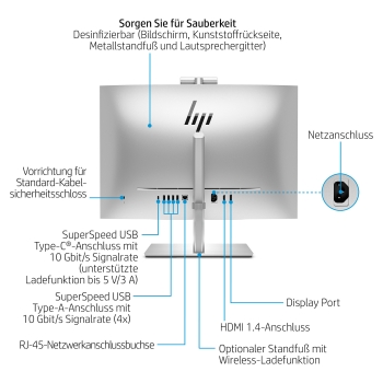 Preview: AIO HP EliteOne 870 G9 Intel Core i5-14500 68.58cm 27Zoll 16GB 512GB/SSD W11P 1J War (DE)