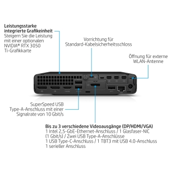 Preview: HP Elite Mini 800 G9 Intel Core i5-14500 16GB 256GB/SSD W11P 1J War (DE)