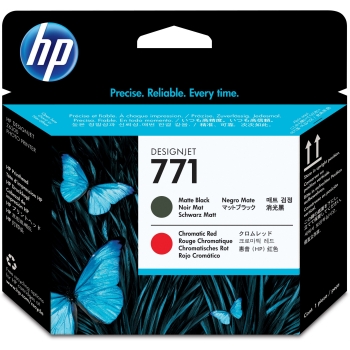 HP 771 original printhead CE017A matte black and chromatic red standard capacity 1-pack