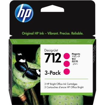 HP 712 3-Pack 29-ml Magenta DesignJet Ink Cartridge