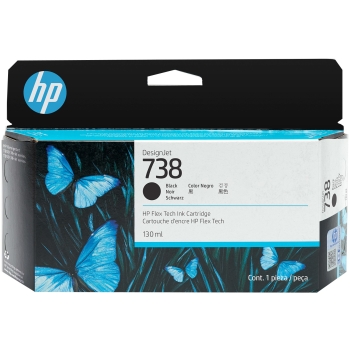 HP 738 130-ml Black DesignJet Ink Cartridge