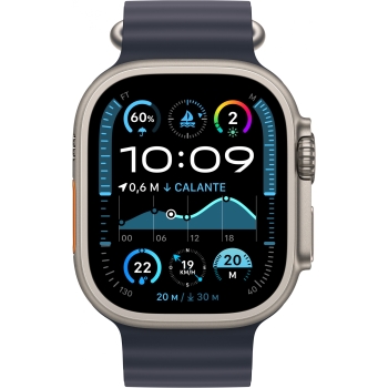 Preview: APPLE Watch Ultra 2 GPS + Cellular 49mm Natural Titanium Case with Navy Ocean Band