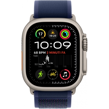 Preview: APPLE Watch Ultra 2 GPS + Cellular 49mm Natural Titanium Case with Blue Trail Loop - M/L