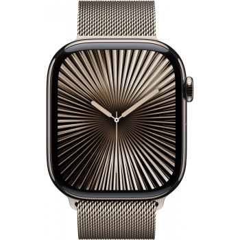 Preview: APPLE Watch Series 10 GPS + Cellular 46mm Natural Titanium Case with Natural Milanese Loop - S/M