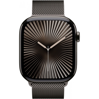 Preview: APPLE Watch Series 10 GPS + Cellular 46mm Slate Titanium Case with Slate Milanese Loop - S/M