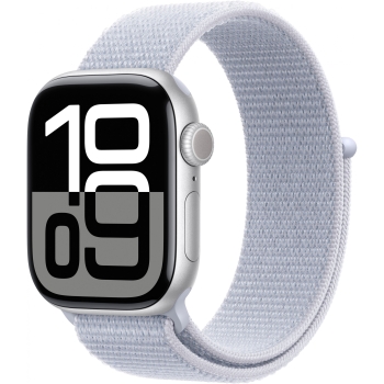 Watch Series 10 GPS 42mm Silver Aluminium Case with Blue Cloud Sport Loop