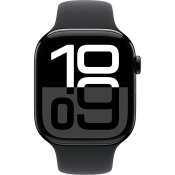 Preview: APPLE Watch Series 10 GPS + Cellular 46mm Jet Black Aluminium Case with Black Sport Band - S/M