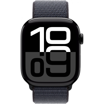 Preview: APPLE Watch Series 10 GPS + Cellular 46mm Jet Black Aluminium Case with Ink Sport Loop