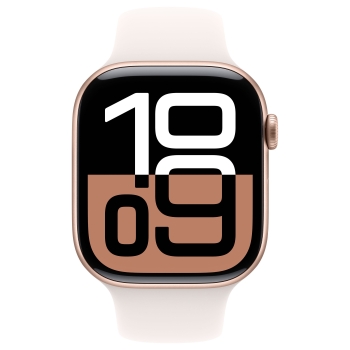 Preview: APPLE Watch Series 10 GPS + Cellular 46mm Rose Gold Aluminium Case with Light Blush Sport Band - M/L
