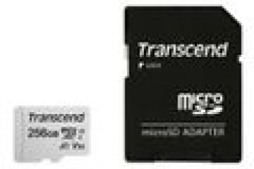 SD microSD Card 256GB Transcend SDXC USD300S-A w/Adapter