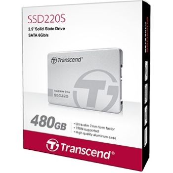 Preview: TRANSCEND SSD220S SSD 480GB intern 6.4cm 2.5Zoll SATA 6Gb/s TLC