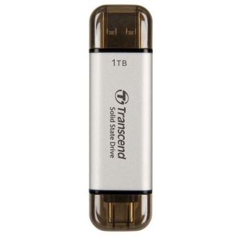 TRANSCEND ESD310S 1TB External SSD USB 10Gbps Type C/A Silver