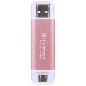 TRANSCEND ESD310P 512GB External SSD USB 10Gbps Type C/A Pink