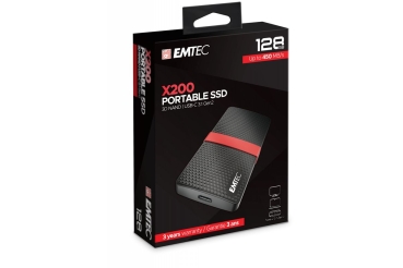 Preview: Emtec SSD 3.2Gen1 X200 128GB Portable retail retail