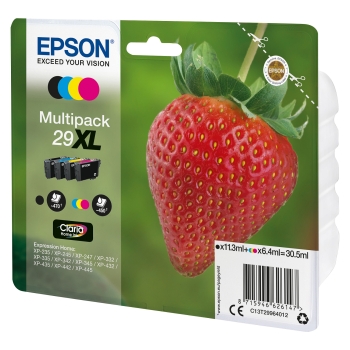 Preview: Epson Tinte 29 4er-Pack black + color XL T2996
