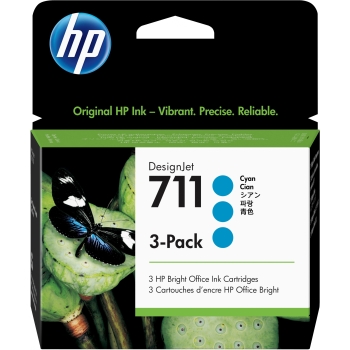 HP 711 Original Tinte cyan Standardkapazitt 3er-Pack
