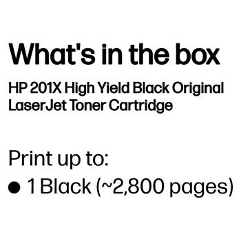 Preview: HP Toner 201X CF400X Schwarz bis zu 2.800 Seiten ISO/IEC 19798