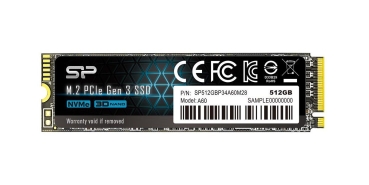 Preview: Silicon Power SSD 512GB M.2 PCI-E Ace A60 Gen 3x4 NVMe