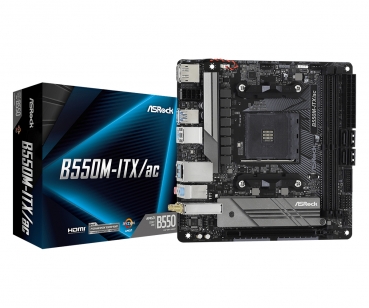 ASRock B550M-ITX/ac              AM4 mITX HDMI/DP       DDR4 retail