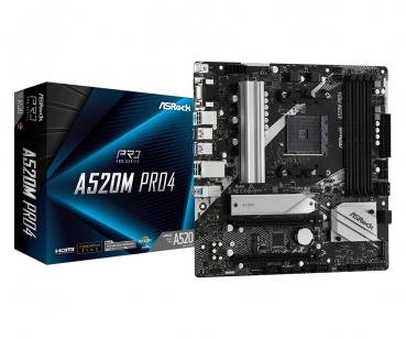 ASRock A520M Pro4                AM4 mATX HDMI/DP/VGA   DDR4