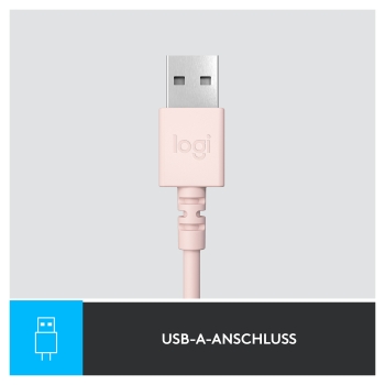 Preview: Logitech H390 Headset on-ear wired USB-A rose