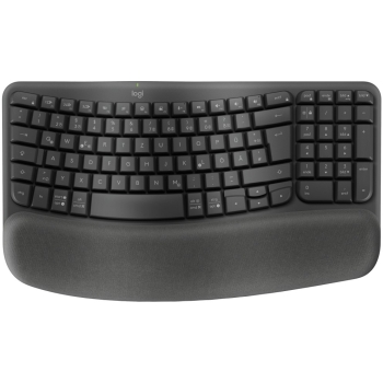 Logitech Wave Keys wireless ergonomic keyboard - GRAPHITE - (DE) - 2.4GHZ/BT - N/A - CENTRAL-419 - UNIVERSAL
