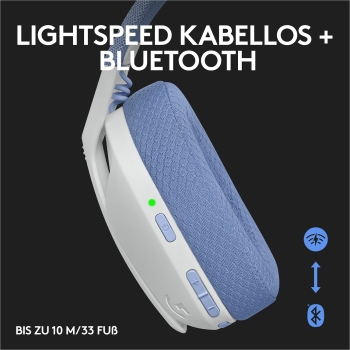 Preview: Logitech Lightspeed G435 Headset full size Bluetooth / 2.4 GHz radio frequency wireless white Discord Certified
