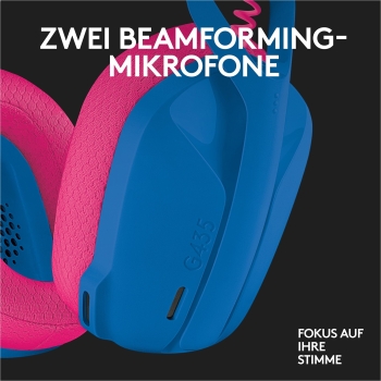 Preview: LOGITECH Lightspeed G435 Headset full size Bluetooth / 2.4 GHz radio frequency wireless blue Discord Certified