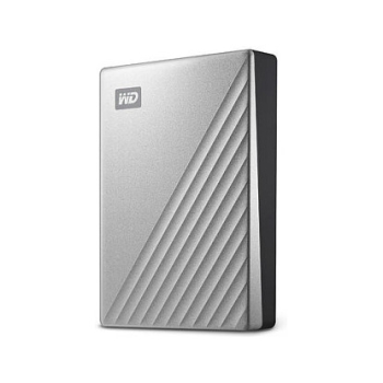 Preview: 2.5 WD My Passport Ultra Mac 4TB Silver USB-C/USB3.0 HDD 6.4cm 2.5Zoll Metal finish RTL portable extern