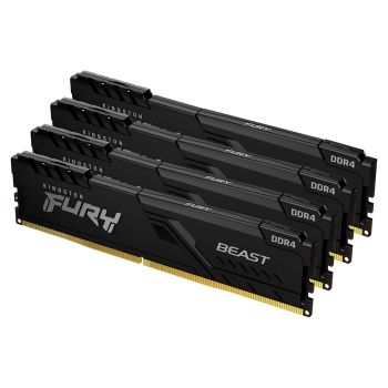 KINGSTON 128GB 3600MHz DDR4 CL18 DIMM Kit of 4 FURY Beast Black