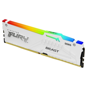 Preview: KINGSTON FURY Beast 64GB DIMM 6000MT/s DDR5 CL36 Kit of 2 White RGB EXPO