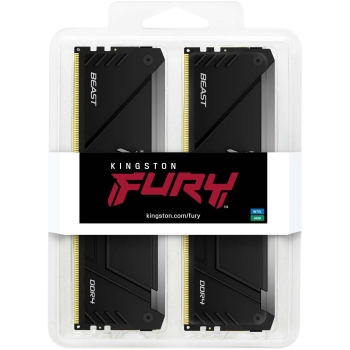 Preview: KINGSTON 64GB 3200MT/s DDR4 CL16 DIMM Kit of 2 FURY Beast RGB