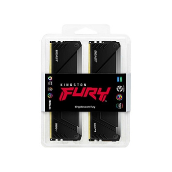 Preview: KINGSTON 128GB 3600MT/s DDR4 CL18 DIMM Kit of 4 FURY Beast RGB